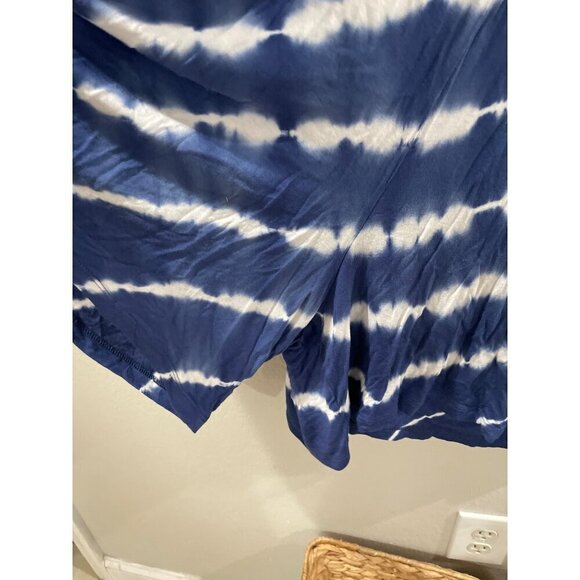 Designhistory  short jumpsuit Womens Nautical blue and white size 2X tie dye - Picture 5 of 7